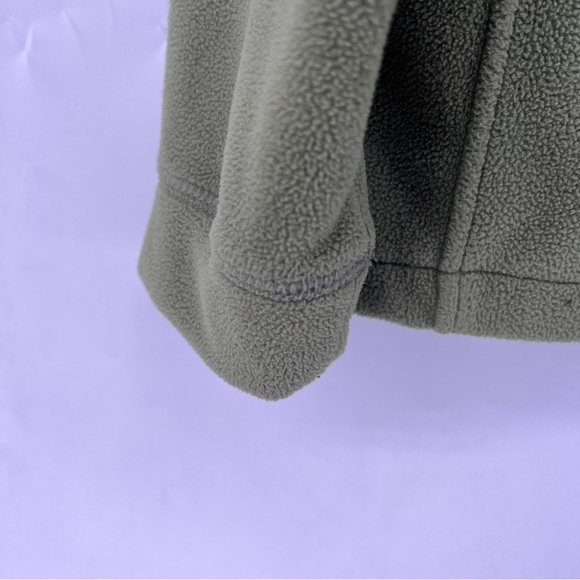 Woolrich Womens small petite olive colored fleece full zip jacket - Picture 4 of 6